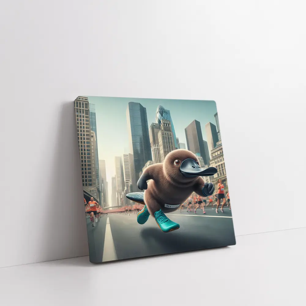 Platypus Running City Marathon Street Race – Wall Art