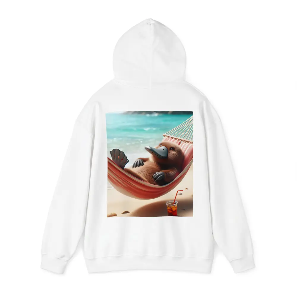 Platypus Relaxing In Beach Hammock – Hoodies