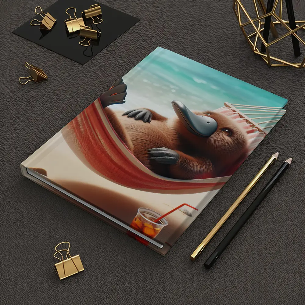 Platypus Relaxing In Beach Hammock – Notebooks
