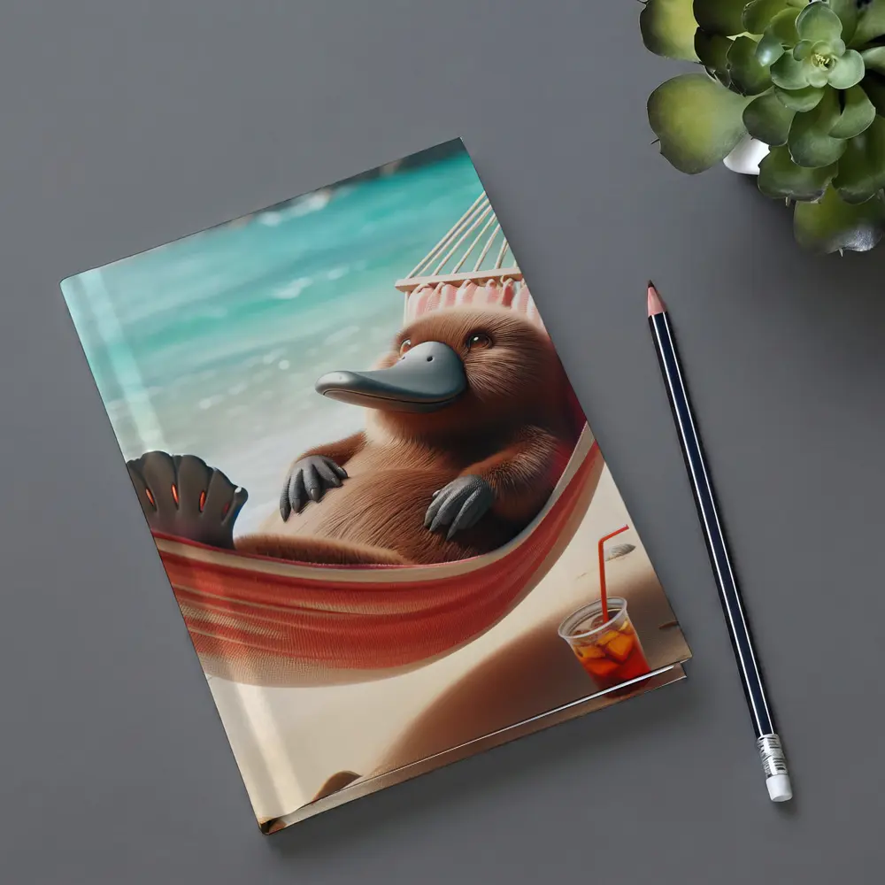Platypus Relaxing In Beach Hammock – Notebooks