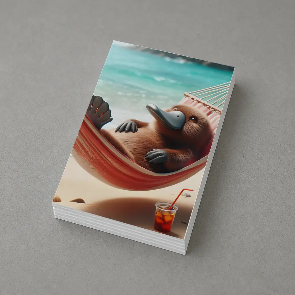 Platypus Relaxing In Beach Hammock – Postcards