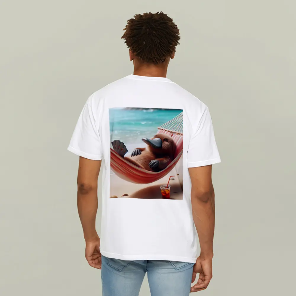 Platypus Relaxing In Beach Hammock – T-Shirts