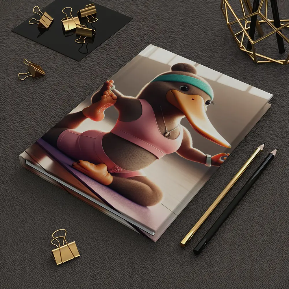 Cartoon Platypus Doing Yoga Pose – Notebooks