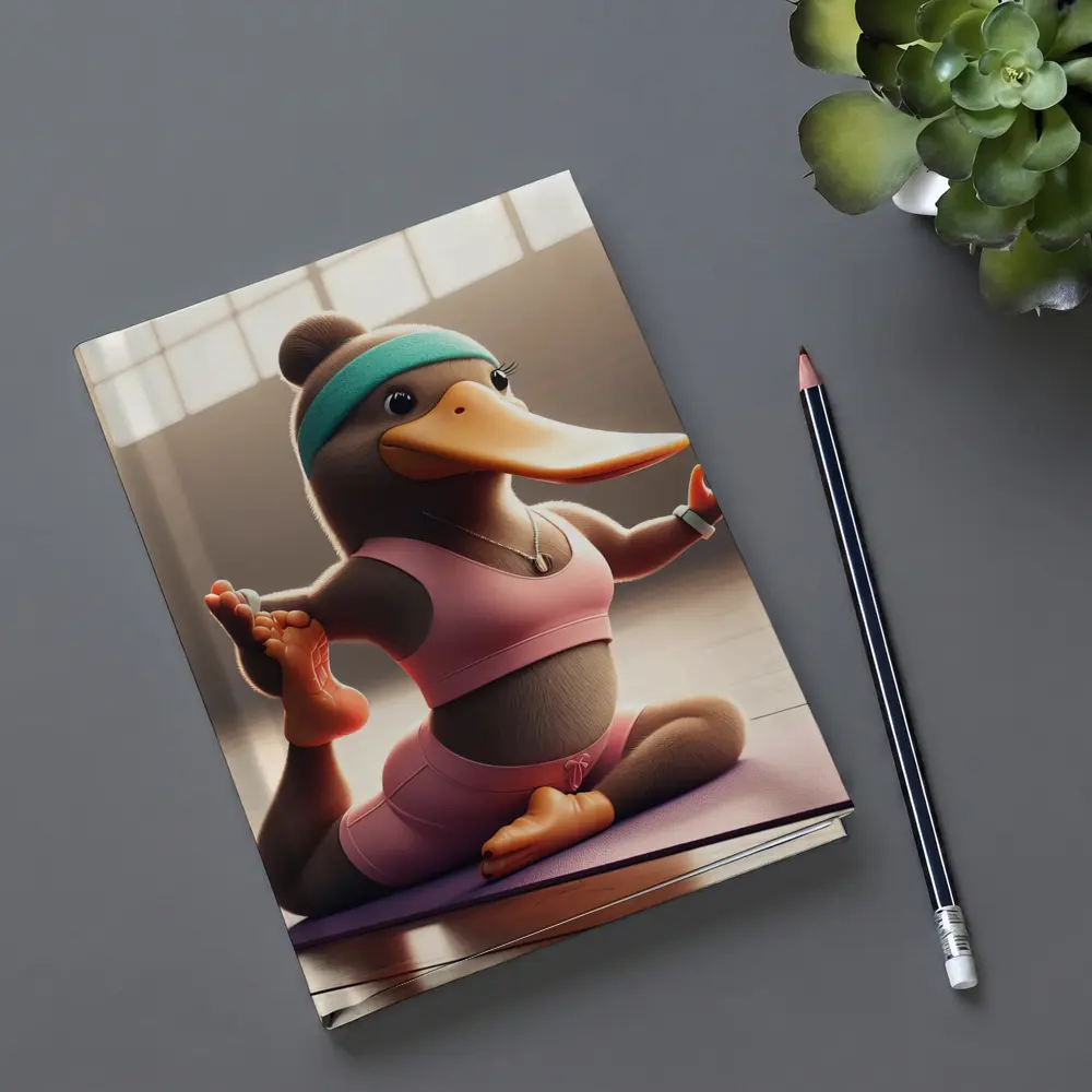 Cartoon Platypus Doing Yoga Pose – Notebooks