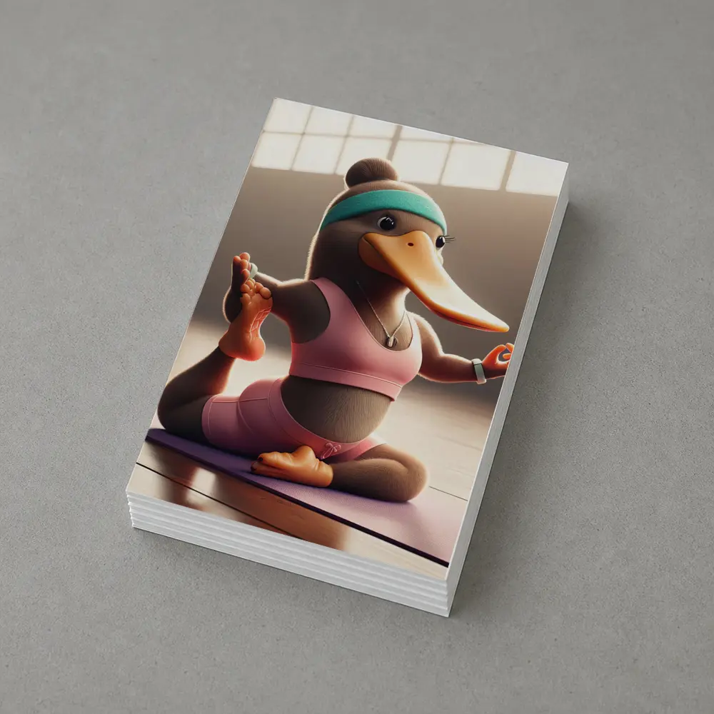 Cartoon Platypus Doing Yoga Pose – Postcards
