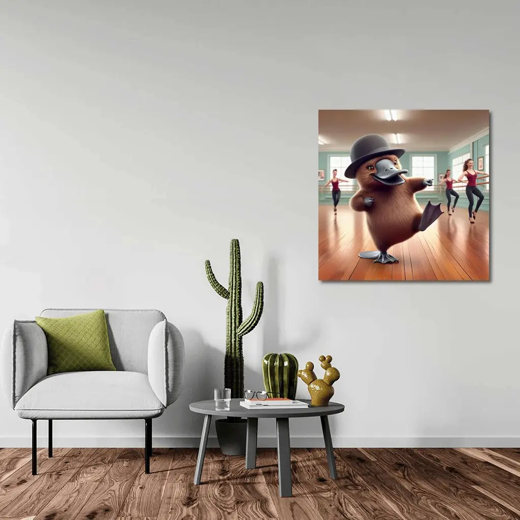 Platypus Dancing Bowler Hat Ballet Studio – Wall Art