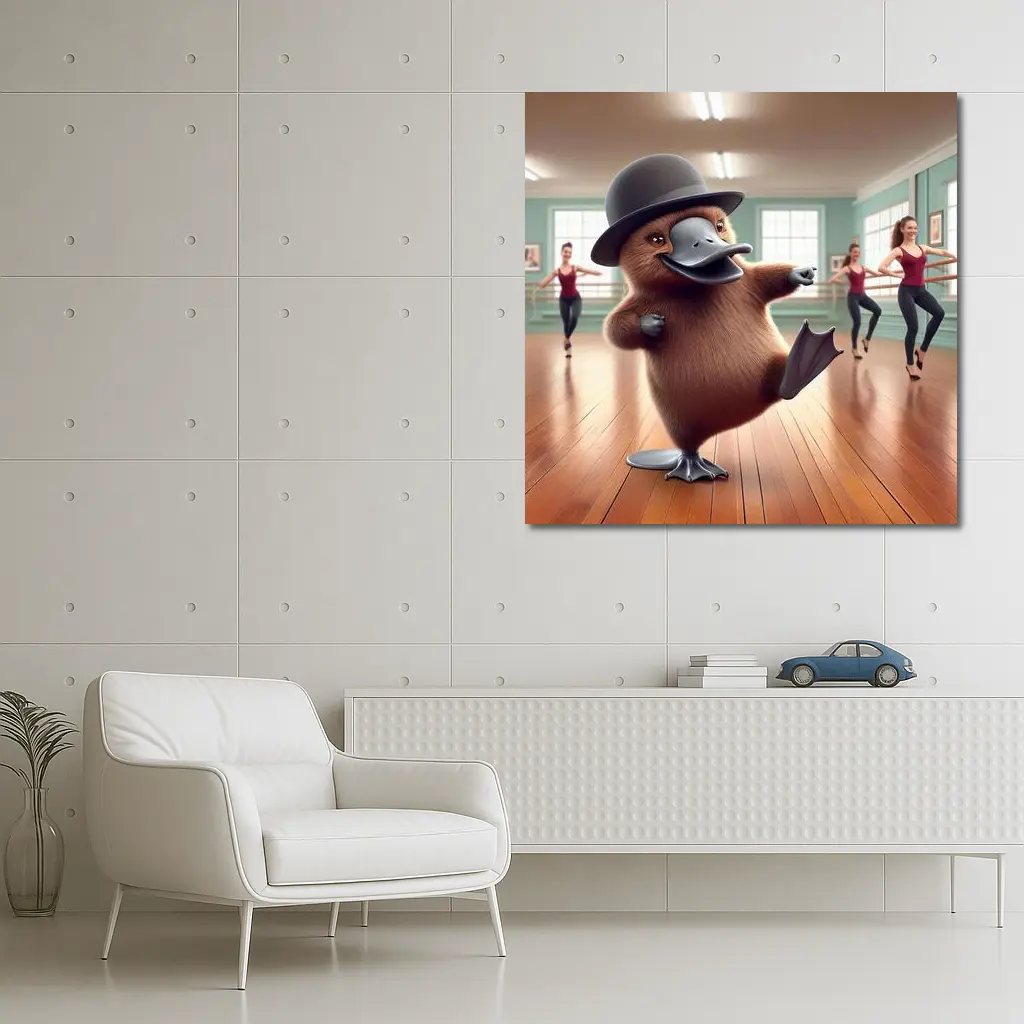 Platypus Dancing Bowler Hat Ballet Studio – Wall Art