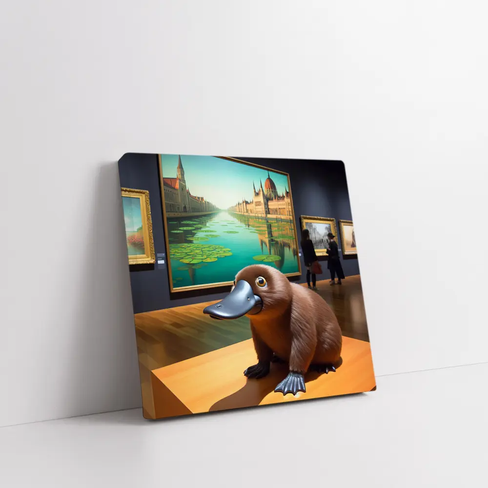 Platypus Sculpture Inside Art Museum Gallery – Wall Art