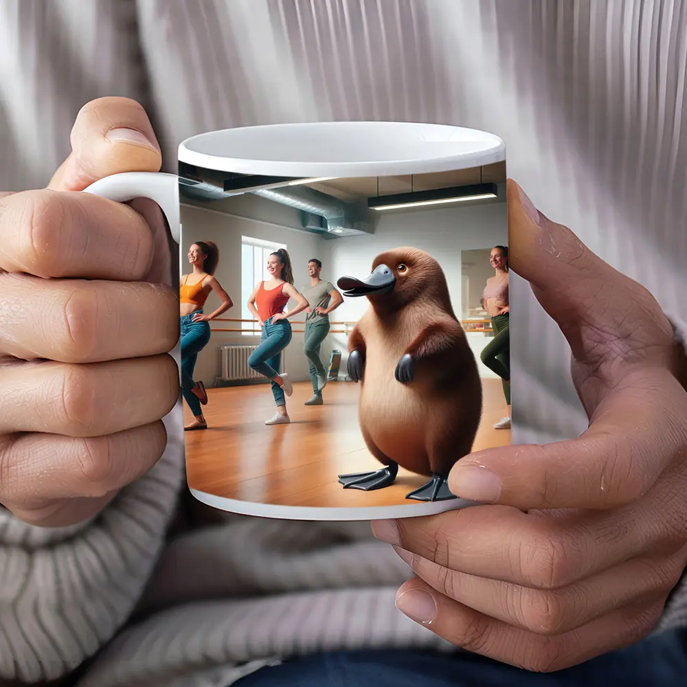 Platypus Dancing in Modern Dance Studio – Mugs