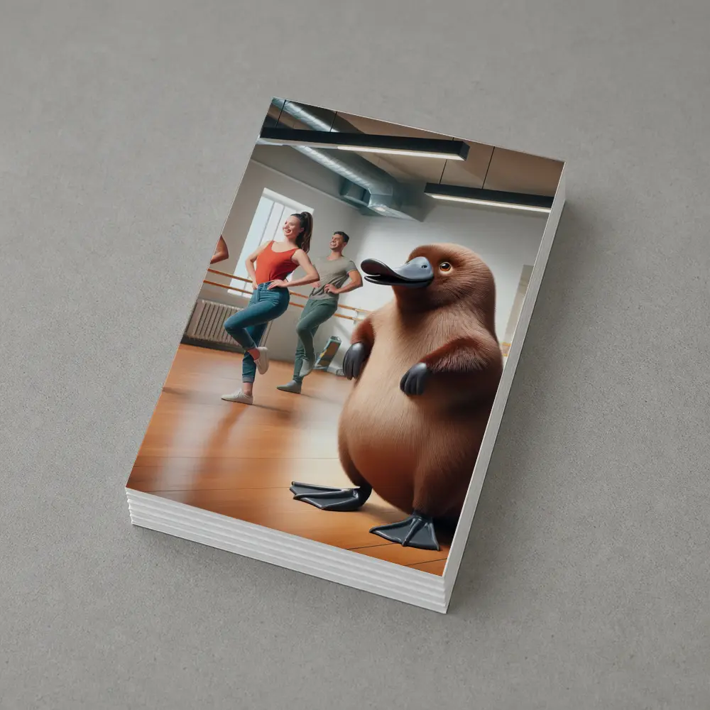 Platypus Dancing in Modern Dance Studio – Postcards