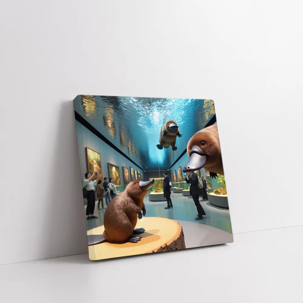 Platypus Art Gallery Museum Aquarium Scene – Wall Art