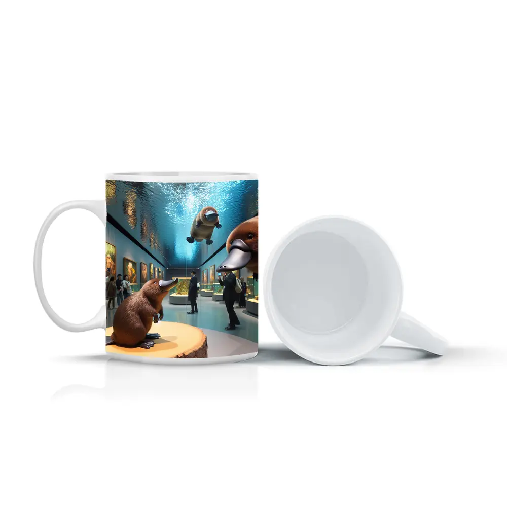 Platypus Art Gallery Museum Aquarium Scene – Mugs