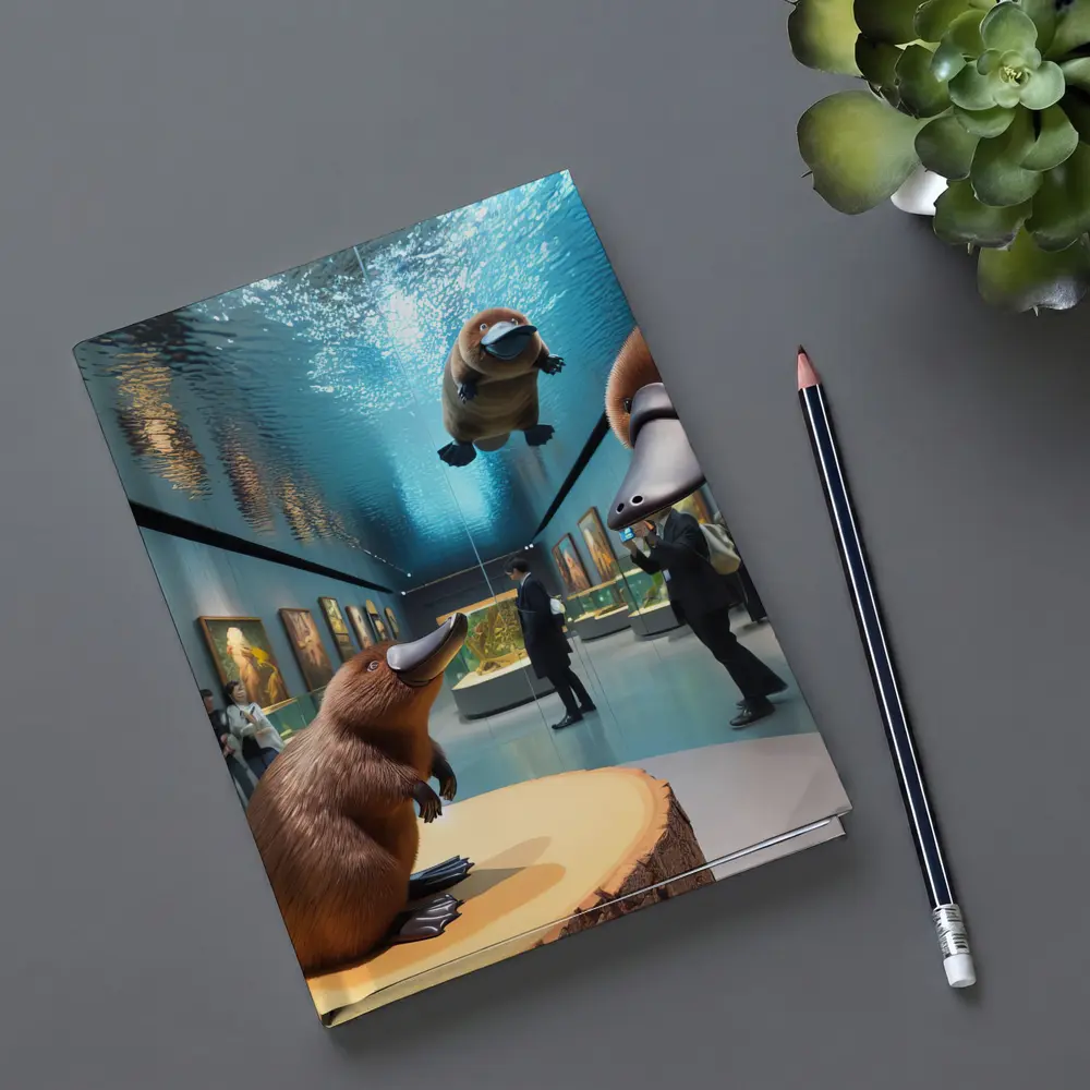 Platypus Art Gallery Museum Aquarium Scene – Notebooks