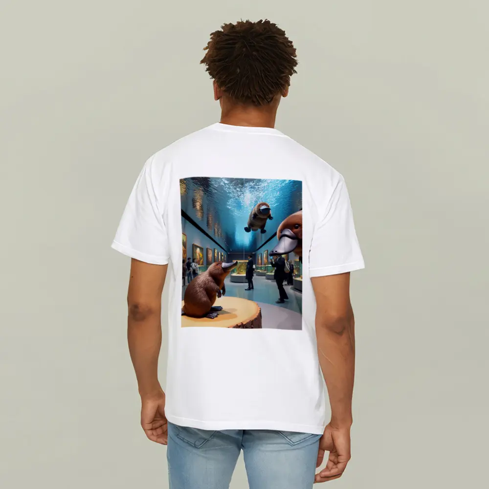 Platypus Art Gallery Museum Aquarium Scene – T-Shirts
