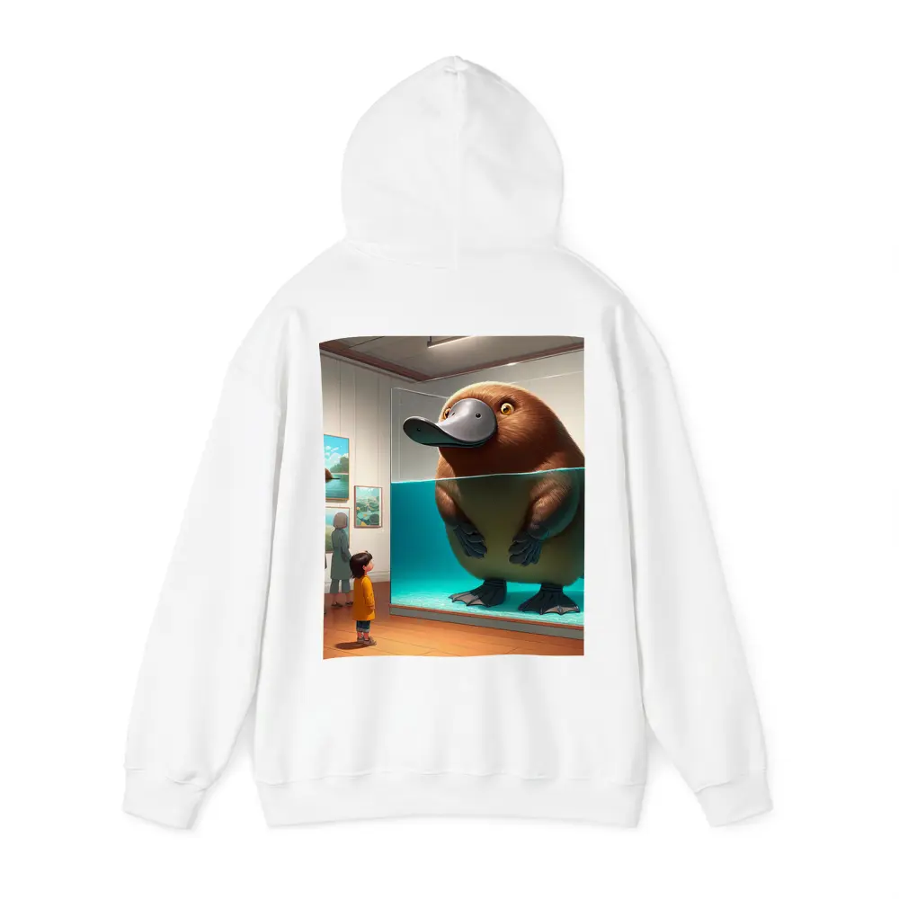 Giant Platypus in Museum Aquarium Cartoon Art – Hoodies