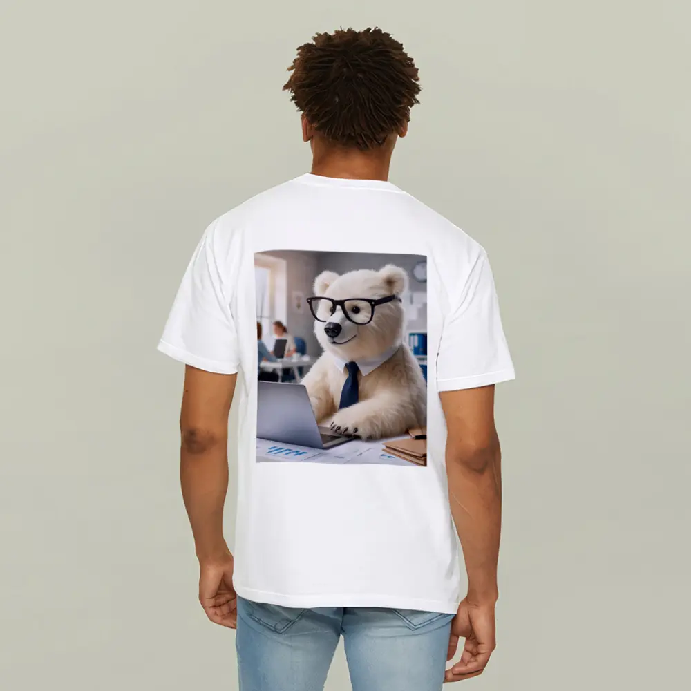 Polar Bear Office Worker Wearing Glasses Tie – T-Shirts