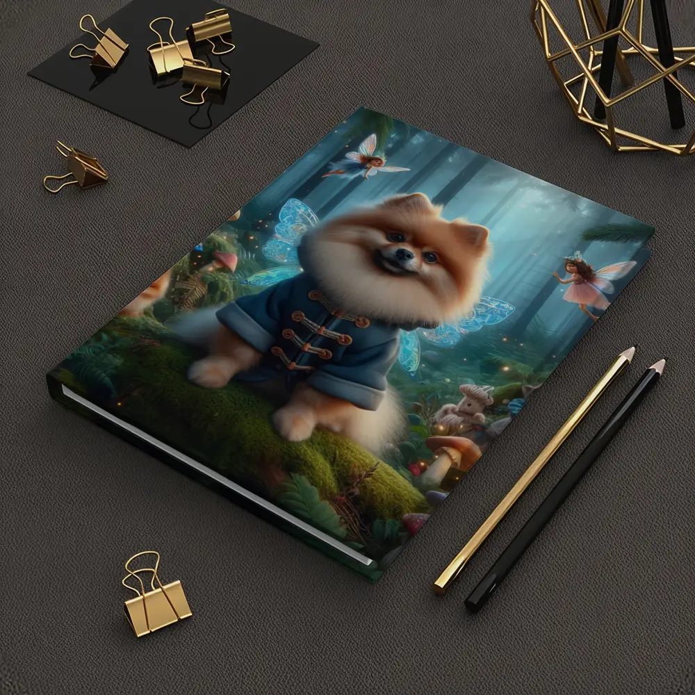 Pomeranian Fairy Wings Enchanted Mushroom Forest – Notebooks