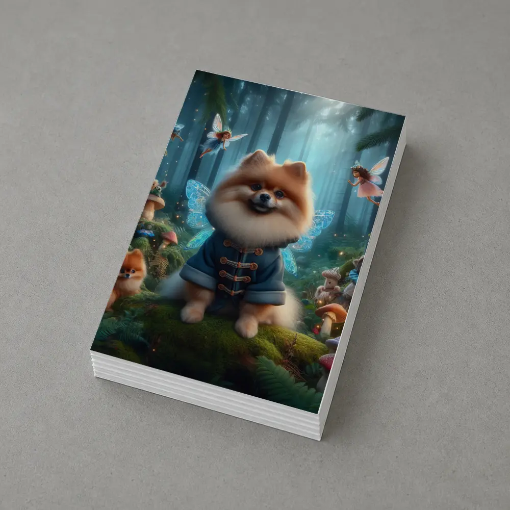 Pomeranian Fairy Wings Enchanted Mushroom Forest – Postcards