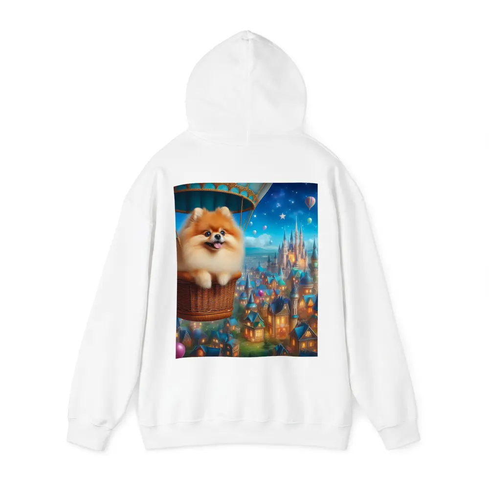 Pomeranian Dog Hot Air Balloon Fantasy City – Hoodies