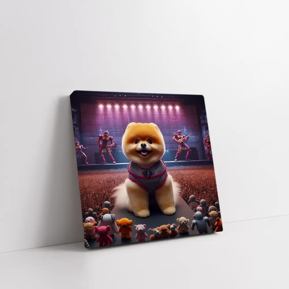 Pomeranian Dog Rocking Concert Stage Show – Wall Art