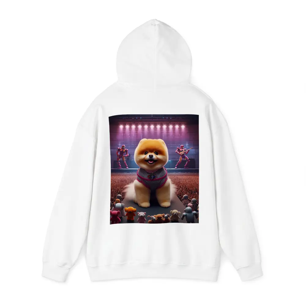 Pomeranian Dog Rocking Concert Stage Show – Hoodies