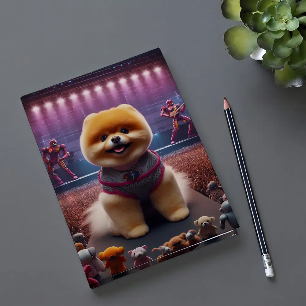 Pomeranian Dog Rocking Concert Stage Show – Notebooks