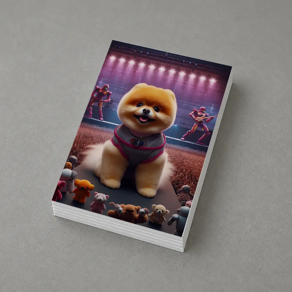 Pomeranian Dog Rocking Concert Stage Show – Postcards