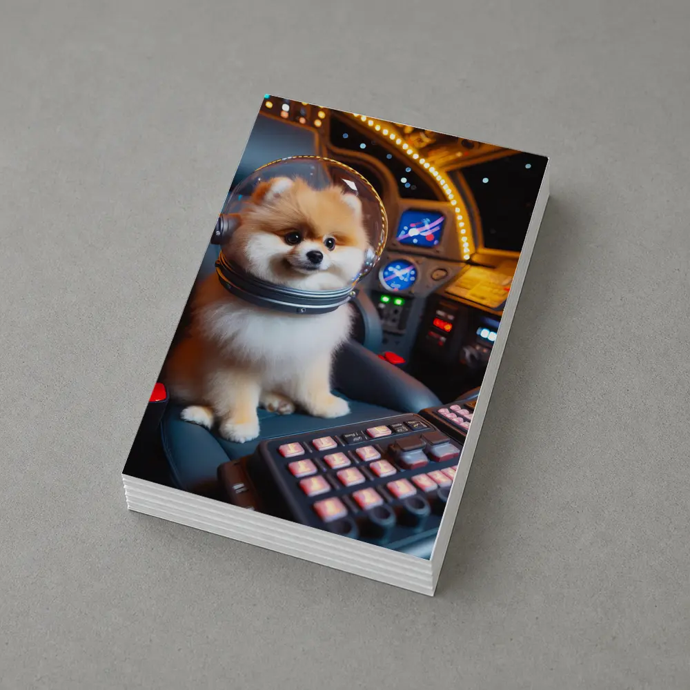 Pomeranian Astronaut Dog Space Cockpit – Postcards