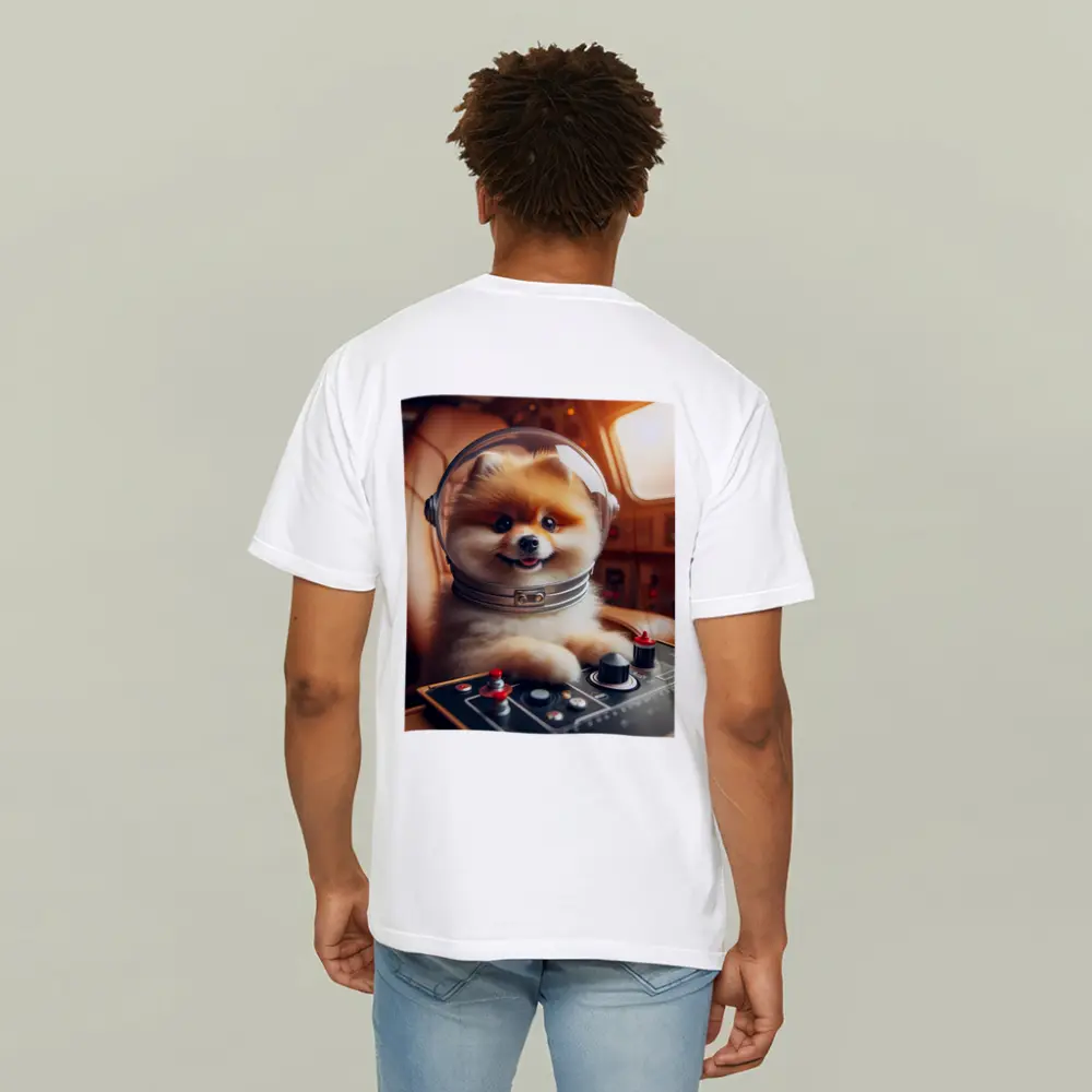 Pomeranian Astronaut Pilot Spaceship Cockpit – T-Shirts