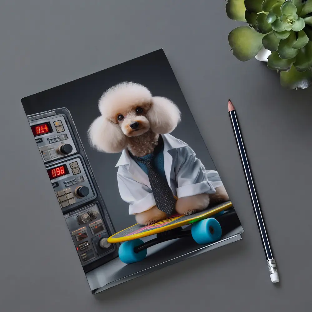 Poodle Scientist Wearing Lab Coat Skateboard – Notebooks