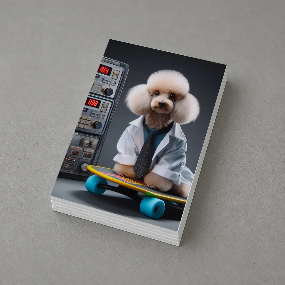 Poodle Scientist Wearing Lab Coat Skateboard – Postcards