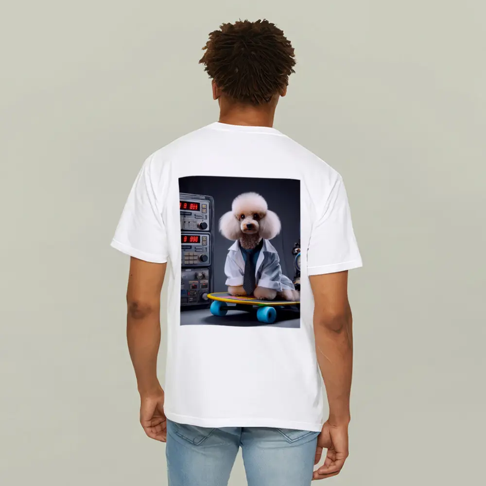 Poodle Scientist Wearing Lab Coat Skateboard – T-Shirts