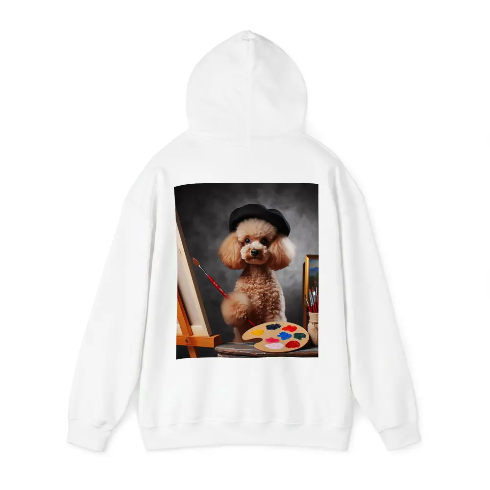 Poodle Artist Painting with Beret Hat – Hoodies