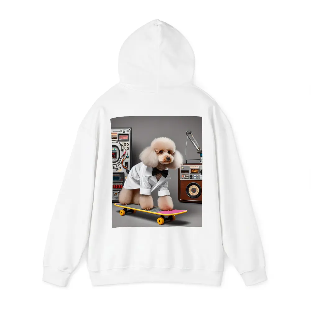 Poodle Scientist on Skateboard Retro Lab – Hoodies