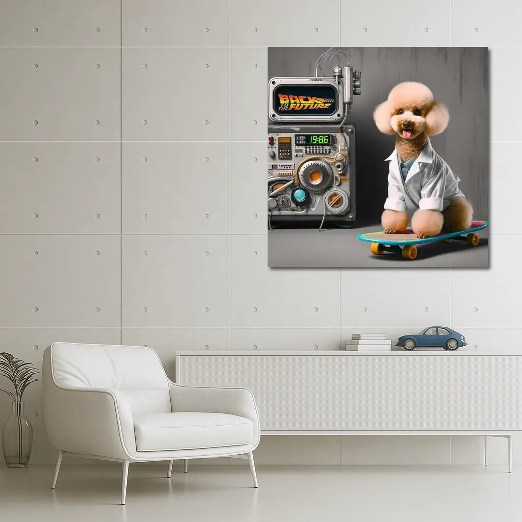 Poodle Doctor Back To The Future – Wall Art