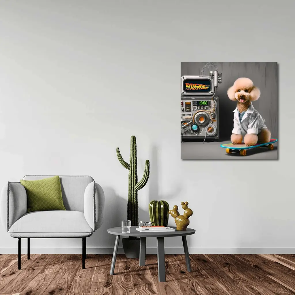 Poodle Doctor Back To The Future – Wall Art