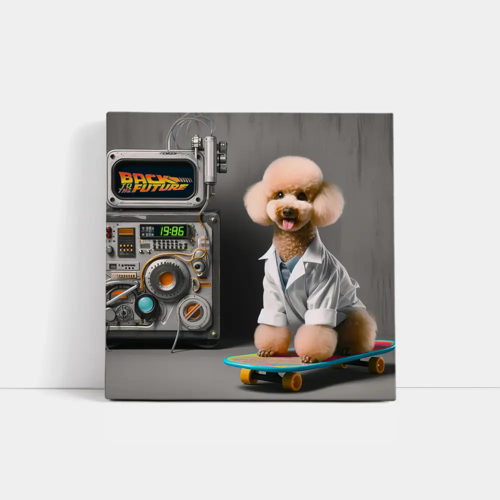 Poodle Doctor Back To The Future – Wall Art