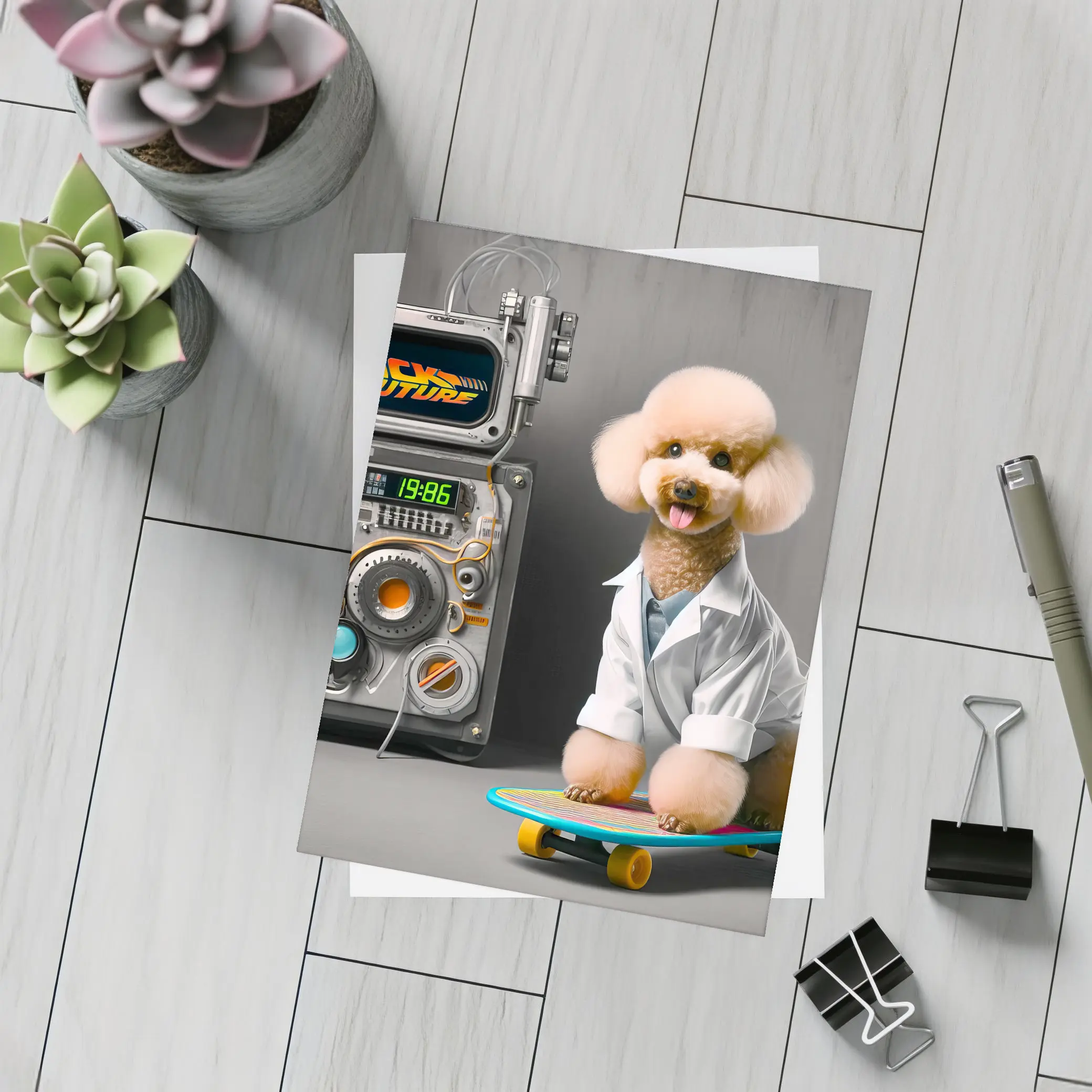 Poodle Doctor Back To The Future – Postcards