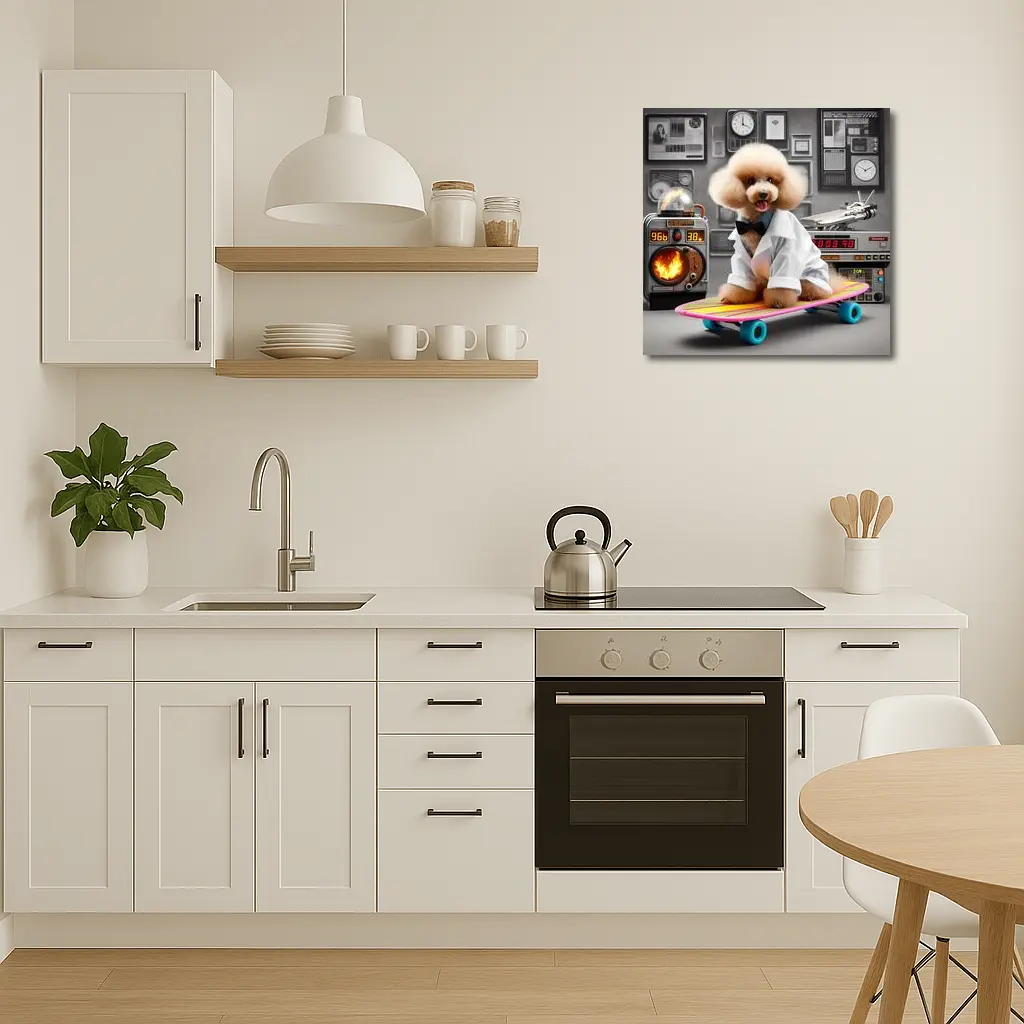Poodle Dog Scientist Lab Hoverboard Skateboard – Wall Art