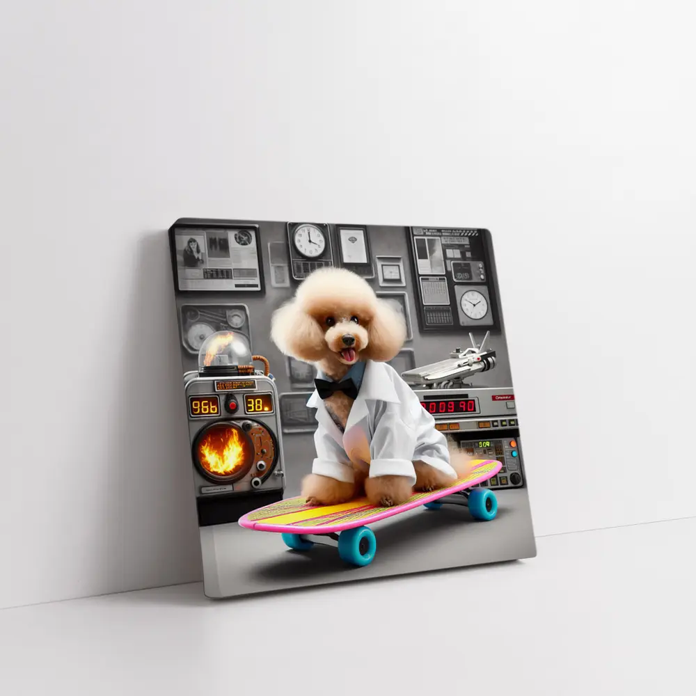 Poodle Dog Scientist Lab Hoverboard Skateboard – Wall Art
