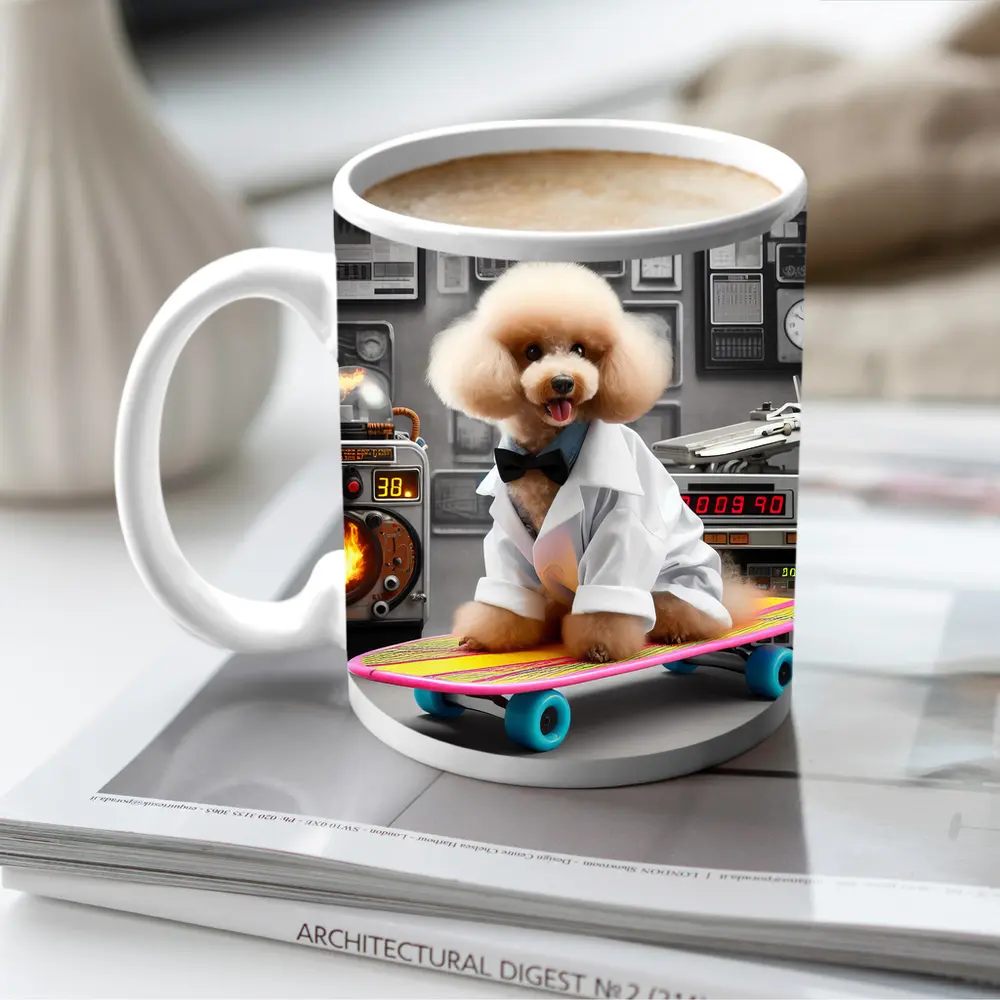 Poodle Dog Scientist Lab Hoverboard Skateboard – Mugs
