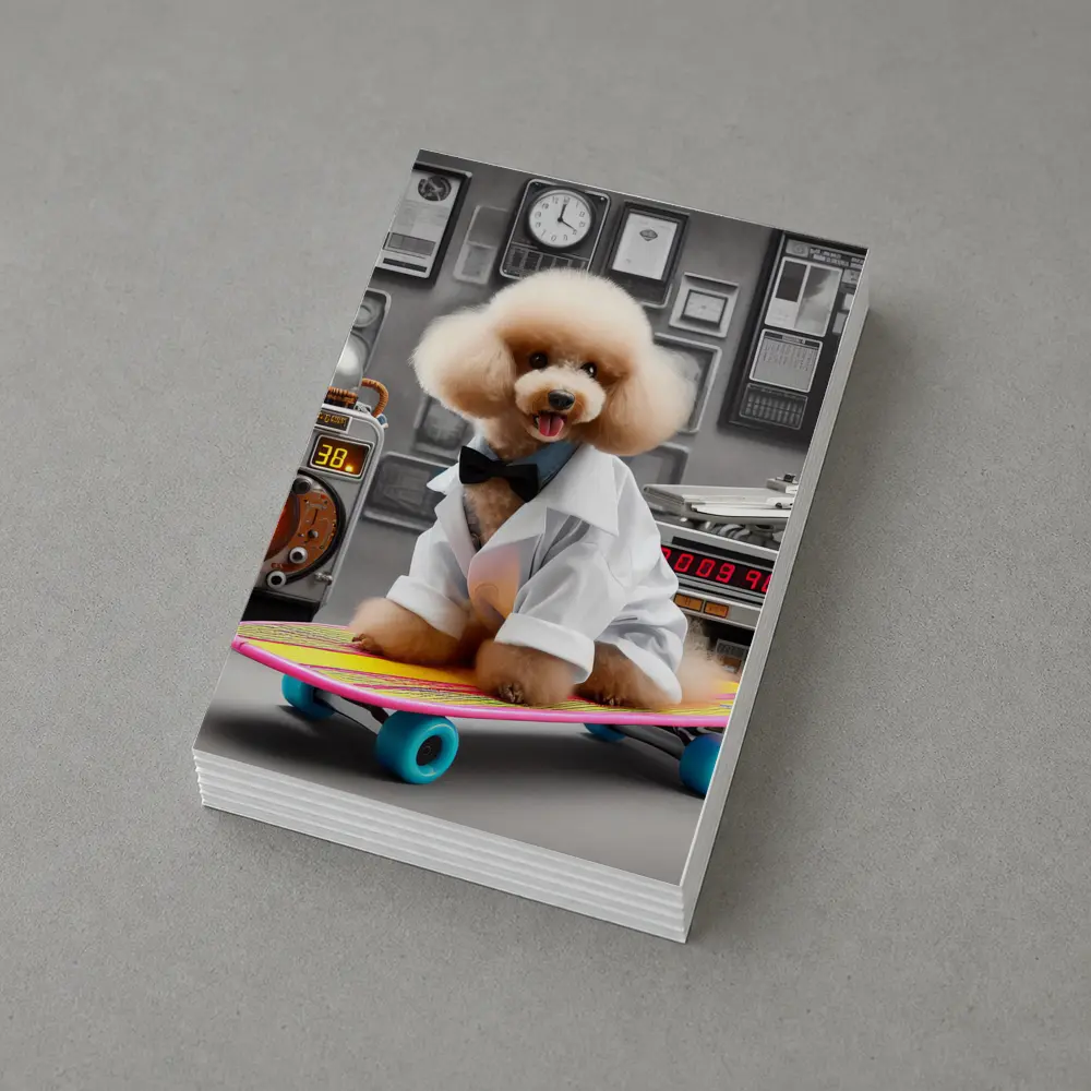 Poodle Dog Scientist Lab Hoverboard Skateboard – Postcards