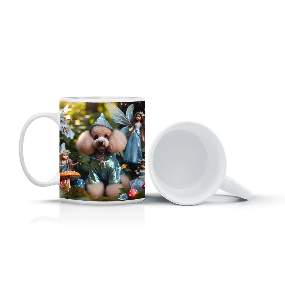 Poodle Dog Fairy Forest Fantasy Scene – Mugs
