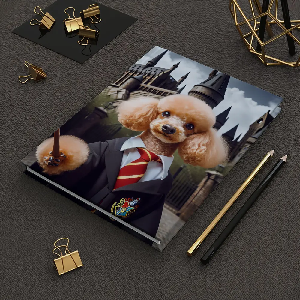 Poodle Wizard Hogwarts Castle Fantasy Art – Notebooks