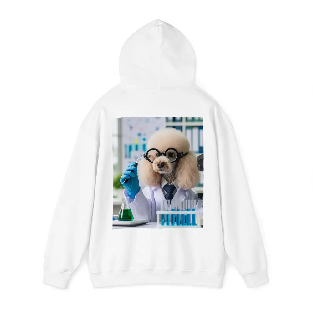 Poodle Scientist In Laboratory White Coat – Hoodies