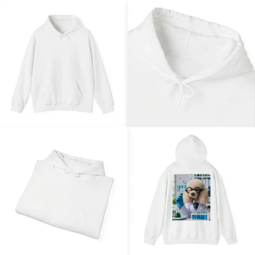 Poodle Scientist In Laboratory White Coat – Hoodies