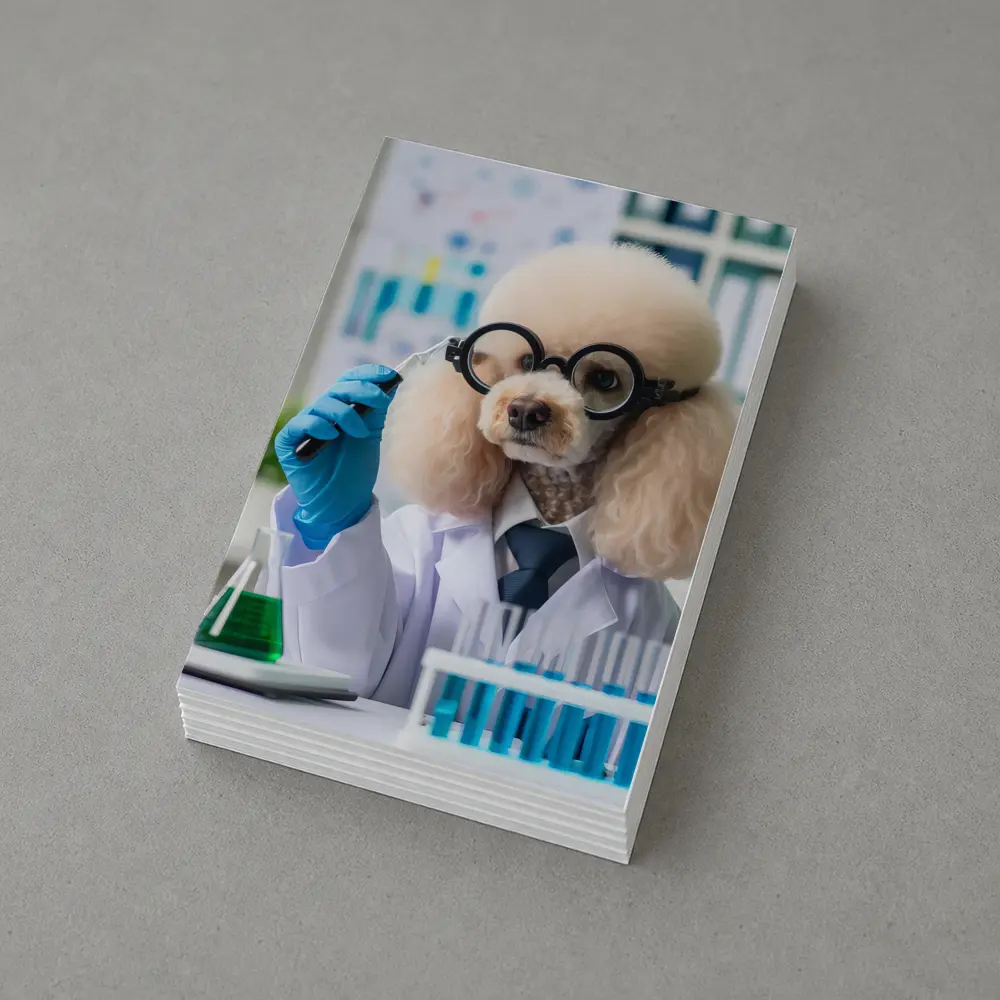 Poodle Scientist In Laboratory White Coat – Postcards