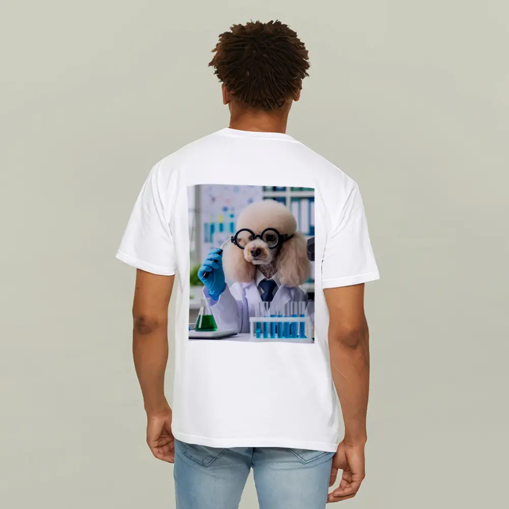 Poodle Scientist In Laboratory White Coat – T-Shirts