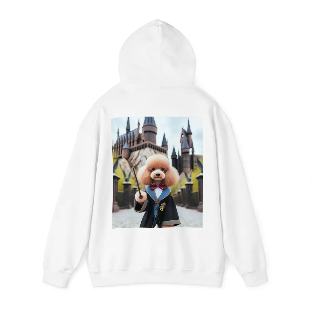 Poodle Wizard Wand Hogwarts Castle Background – Hoodies