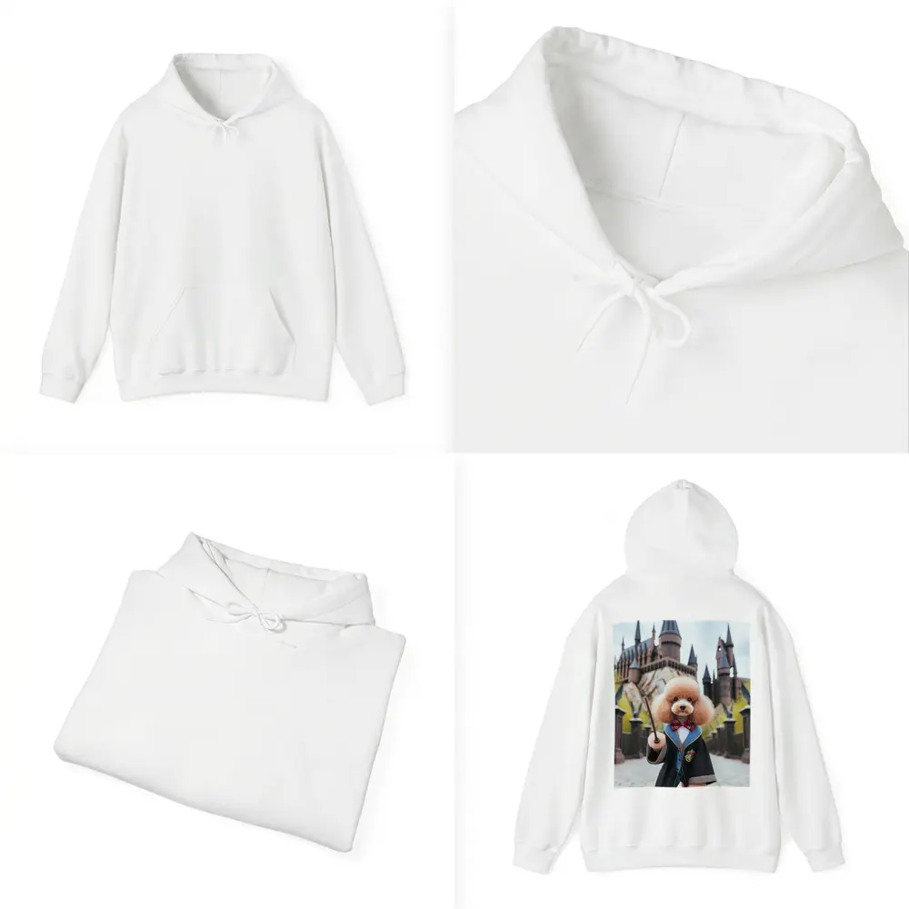 Poodle Wizard Wand Hogwarts Castle Background – Hoodies